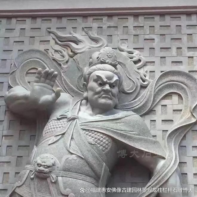 风水布局中的作用石雕哼哈二将在(图4)